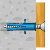 Tipli + csavar - 6 x 30 mm 4db