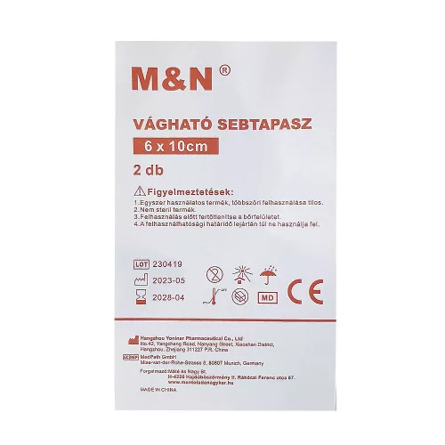 Vágható sebtapasz 6cm x 10cm (2 db/tasak)
