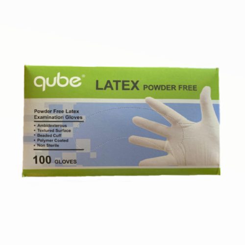 Qube púdermentes latex kesztyű 